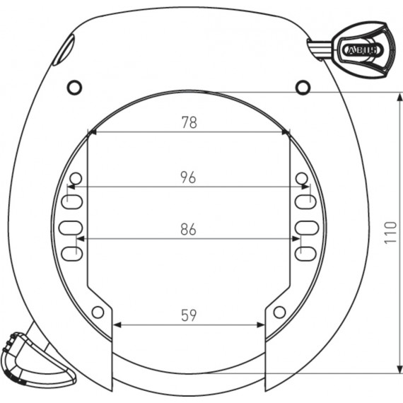 Abus Shield XPlus 5755 Rammelås